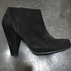 Short black ankle booties